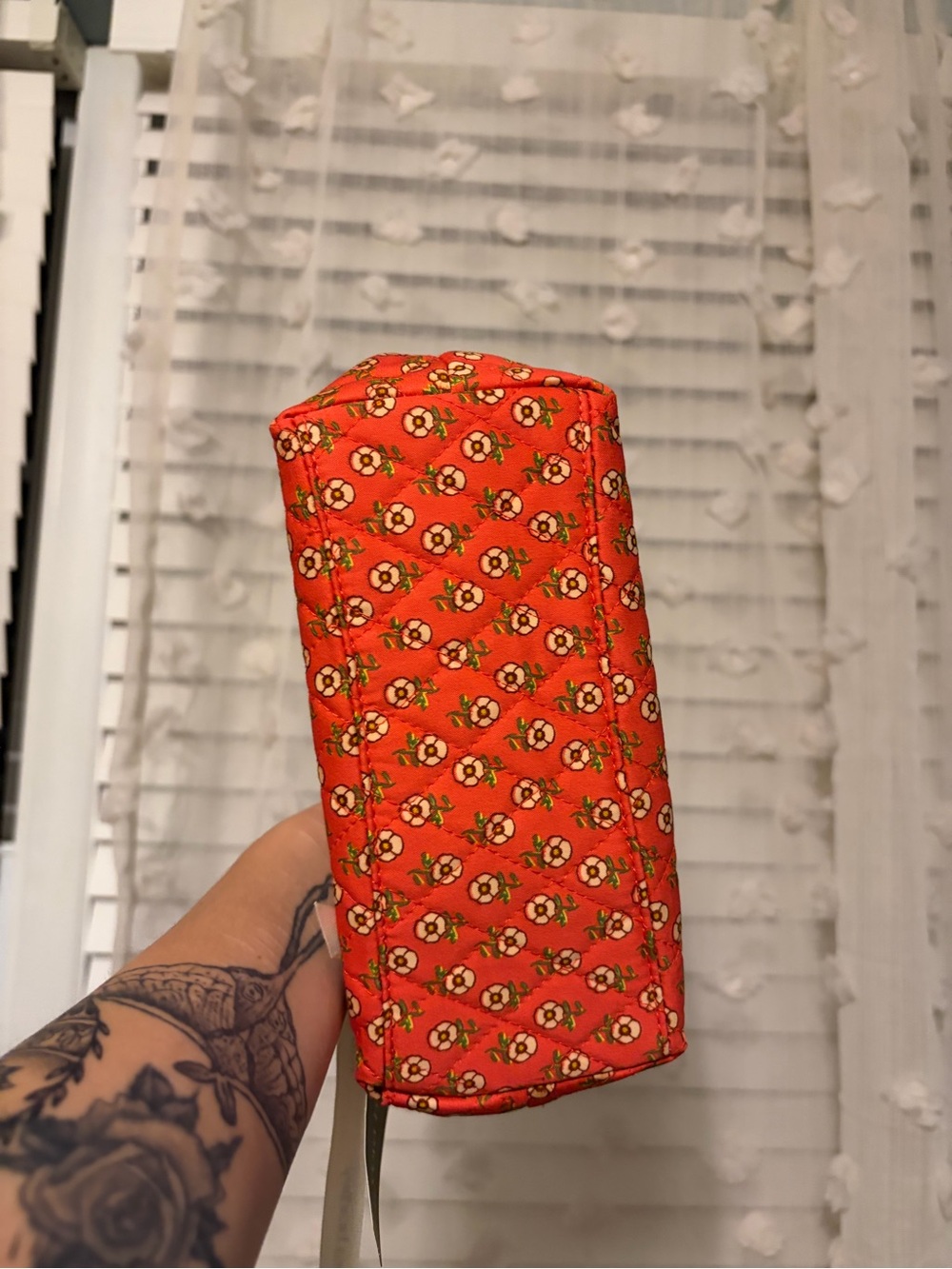 Vera Bradley Orange Floral Quilted Crescent Shoulder Bag - Picture 2 of 6